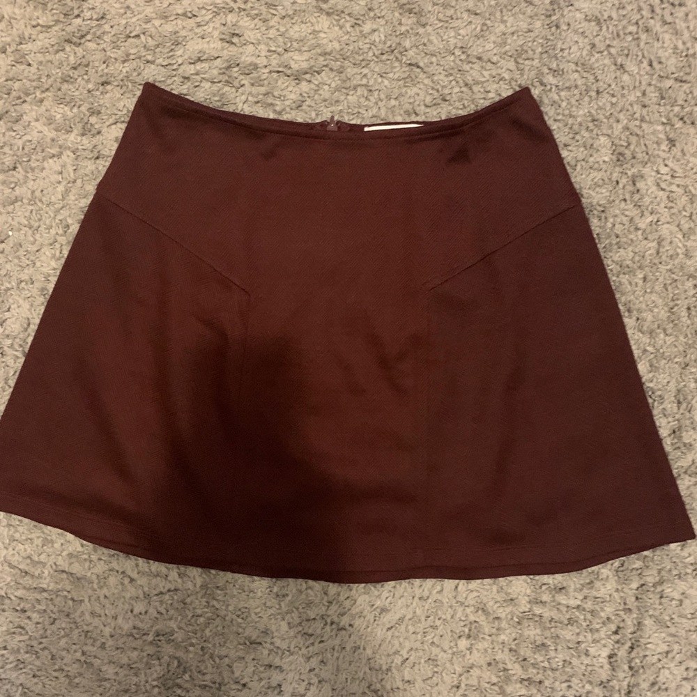 Maroon mini skirt